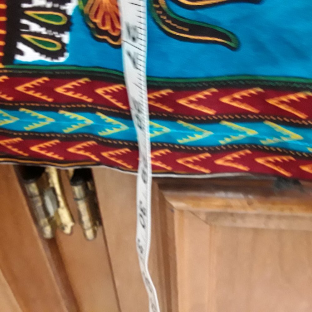 Blue Yellow Dashiki Top M L - Picture 5 of 5